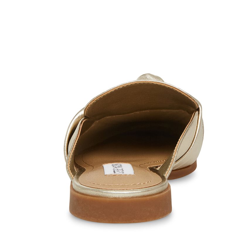 Mulas Steve Madden Chart Cuero Mujer Doradas | ES CA9S1E